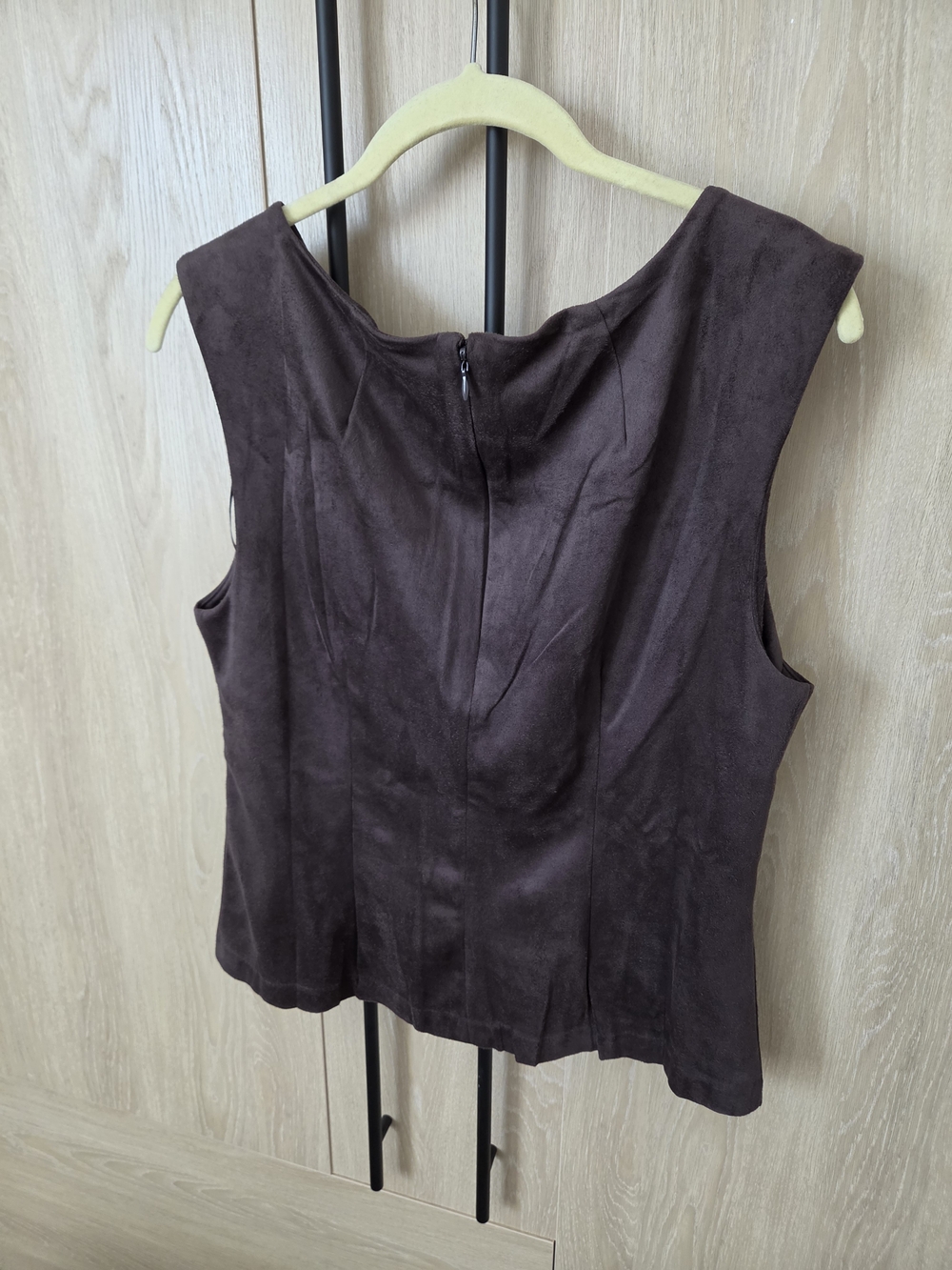 Banana Republic Brown Faux-Suede Sleeveless Shell Tank